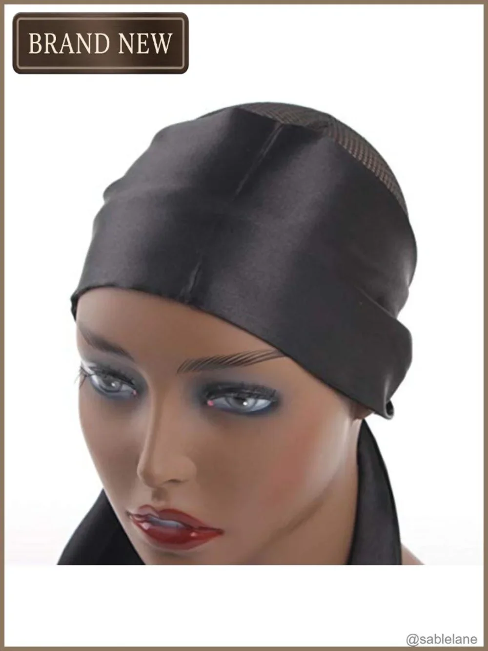 Set of 2 Satin Edge Wig Grip Bands Head Wraps 56x4.5 inches